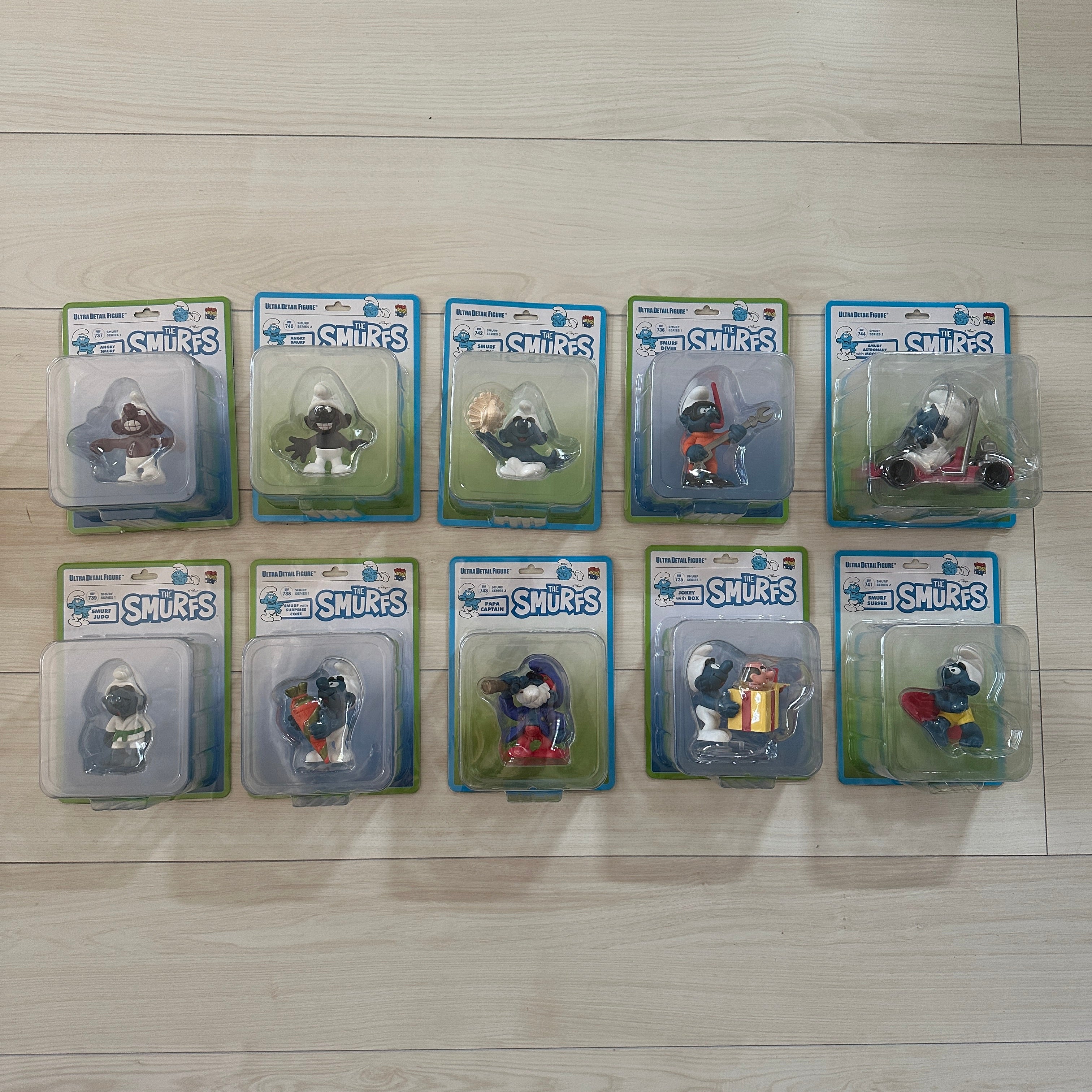 MEDICOM TOY UDF THE SMURFS SERIES 1 & 2 complet sets