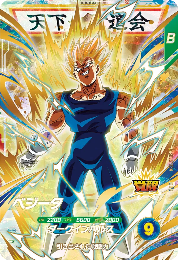 DRAGON BALL SUPER DIVERS SDV6-034 God Rare card
Vegeta