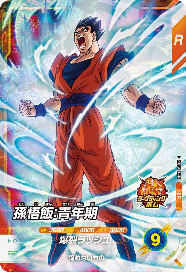 DRAGON BALL SUPER DIVERS SDV9-053 Super Rare card
Son Gohan : Seinenki
