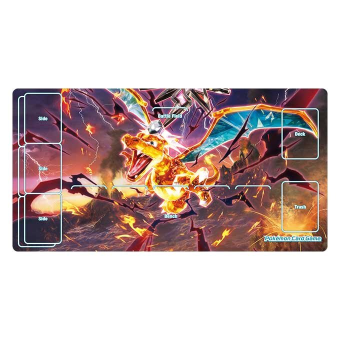 pokemon card game playmat Pokemon Card Game Rubber Playmat Charizard Tera Raid Japan OFFICIAL