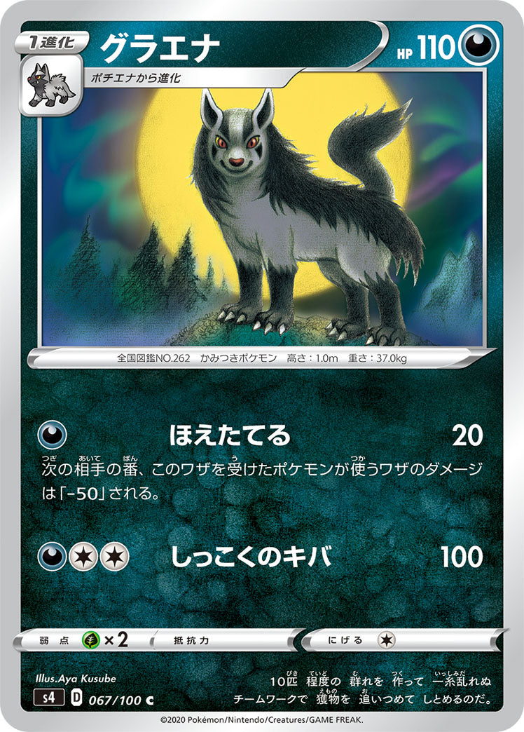 wolf pokemon card POKÉMON CARD GAME S4 067/100 C