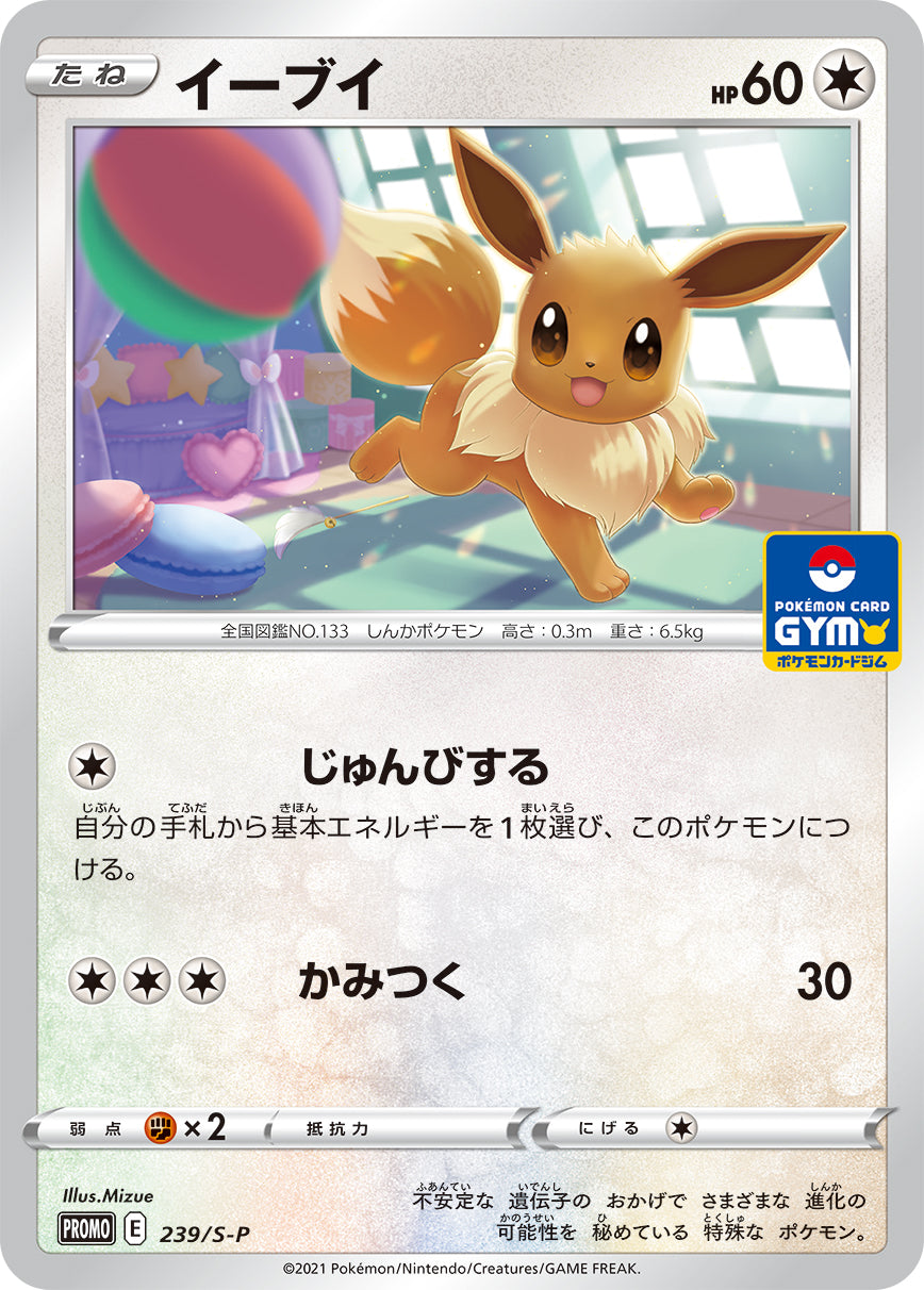 Pokémon Card Game Sword & Shield PROMO 239/S-P POKÉMON CARD GYM promo card pack # Release date: 2021 Eevee