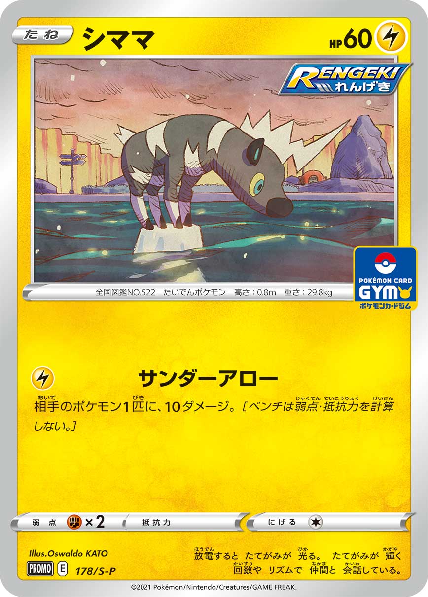 Pokémon Card Game Sword & Shield PROMO 178/S-P  POKÉMON CARD GYM promo card pack  Blitzle