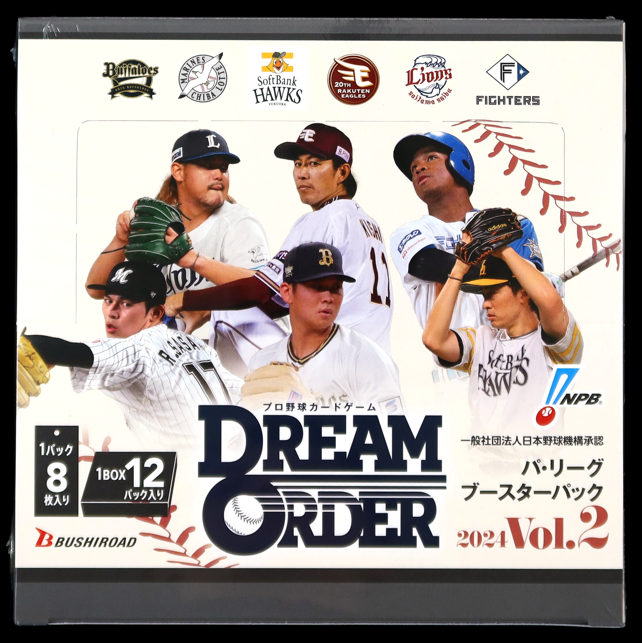 Professional Baseball Card Game DREAM ORDER Pacific League Booster Pack 2024 Vol.2 Box