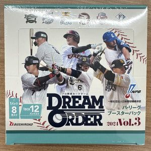 baseball card booster box Professional Baseball Card Game Dream Order Pacific League Booster Pack 2024 Vol.3 Box