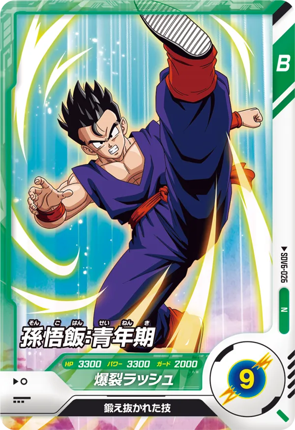 DRAGON BALL SUPER DIVERS SDV6-026 Normal card

Son Gohan : Seinenki