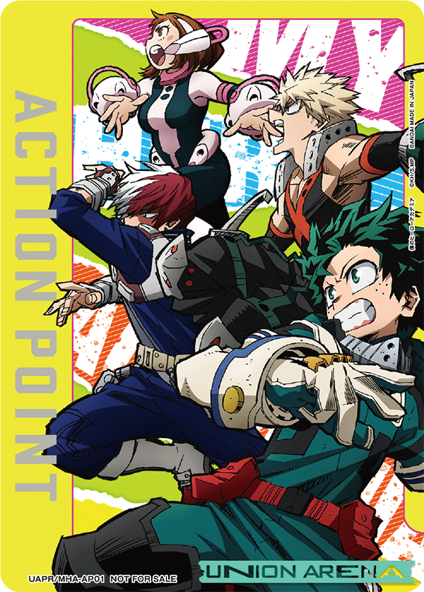 TRADING CARD GAME UNION ARENA UAPR/MHA-AP01 ACTION POINT  Release date: June 17 2023  My Hero Academia