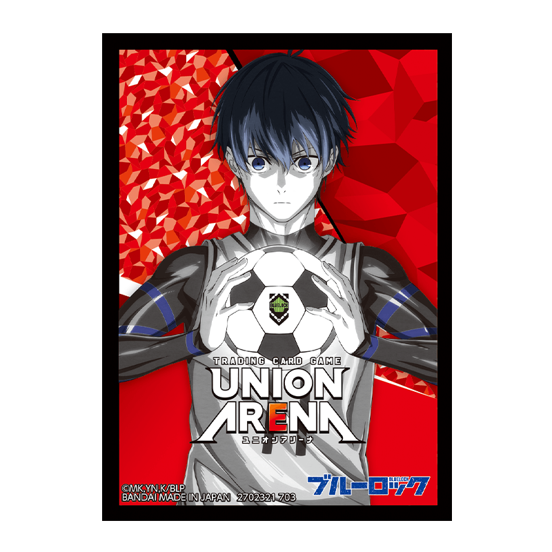 Trading card game union arena official card sleeve blue lock