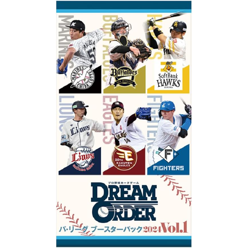 Professional Baseball Card Game DREAM ORDER Pacific League Booster Pack 2024 Vol. 1 Box