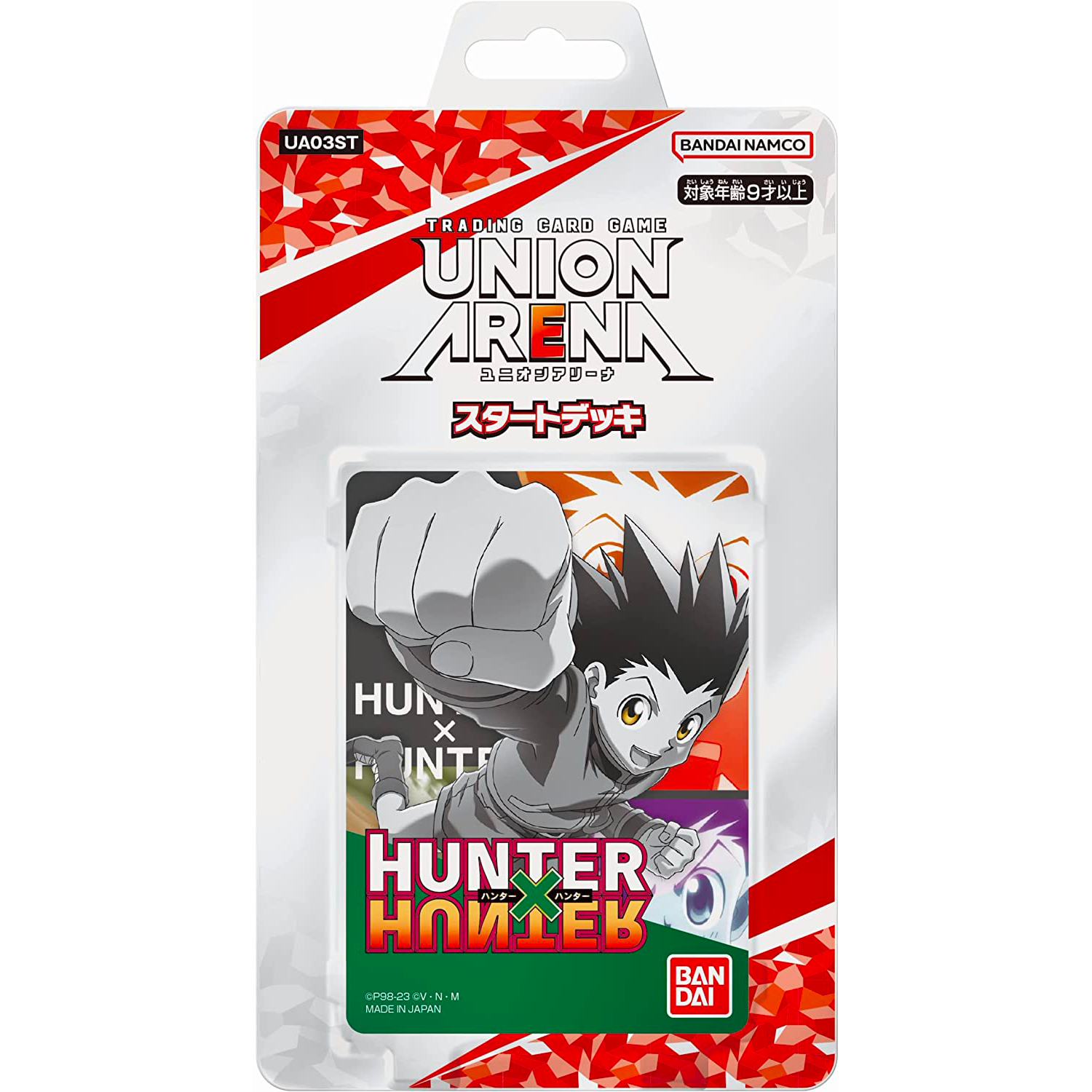 TRADING CARD GAME UNION ARENA STARTER DECK [UA03ST] HUNTER×HUNTER  Release date: March 24 2023      Pre-constructed deck: 50 cards (18 types in total)     Action Point card: 3 pieces     Play sheet: 1 sheet