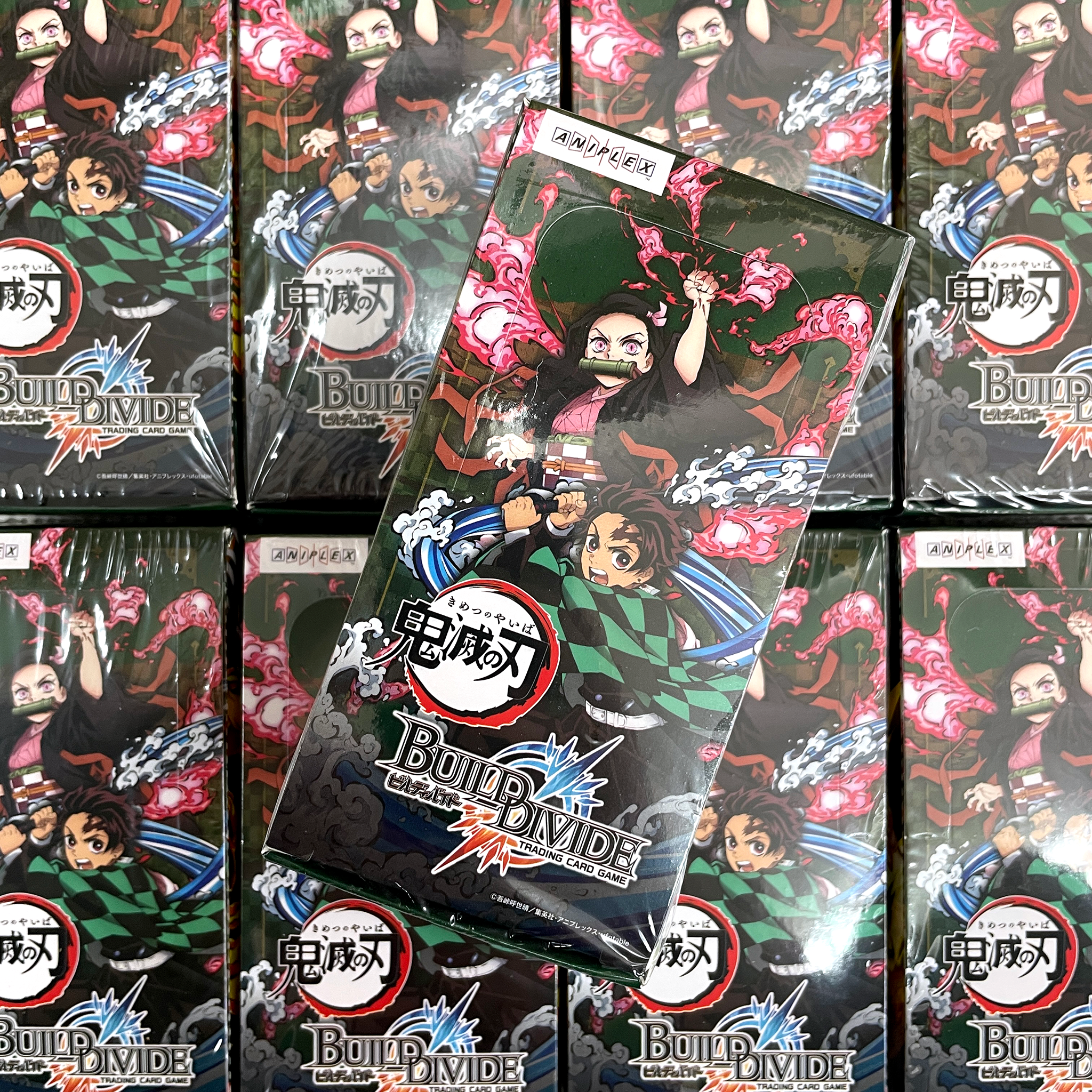 BUILD DIVIDE TCG Tie-Up Booster Kimetsu no Yaiba Box  Release date: July 1 2022  16 booster pack / box  7 cards / booster pack  Demon Slayer