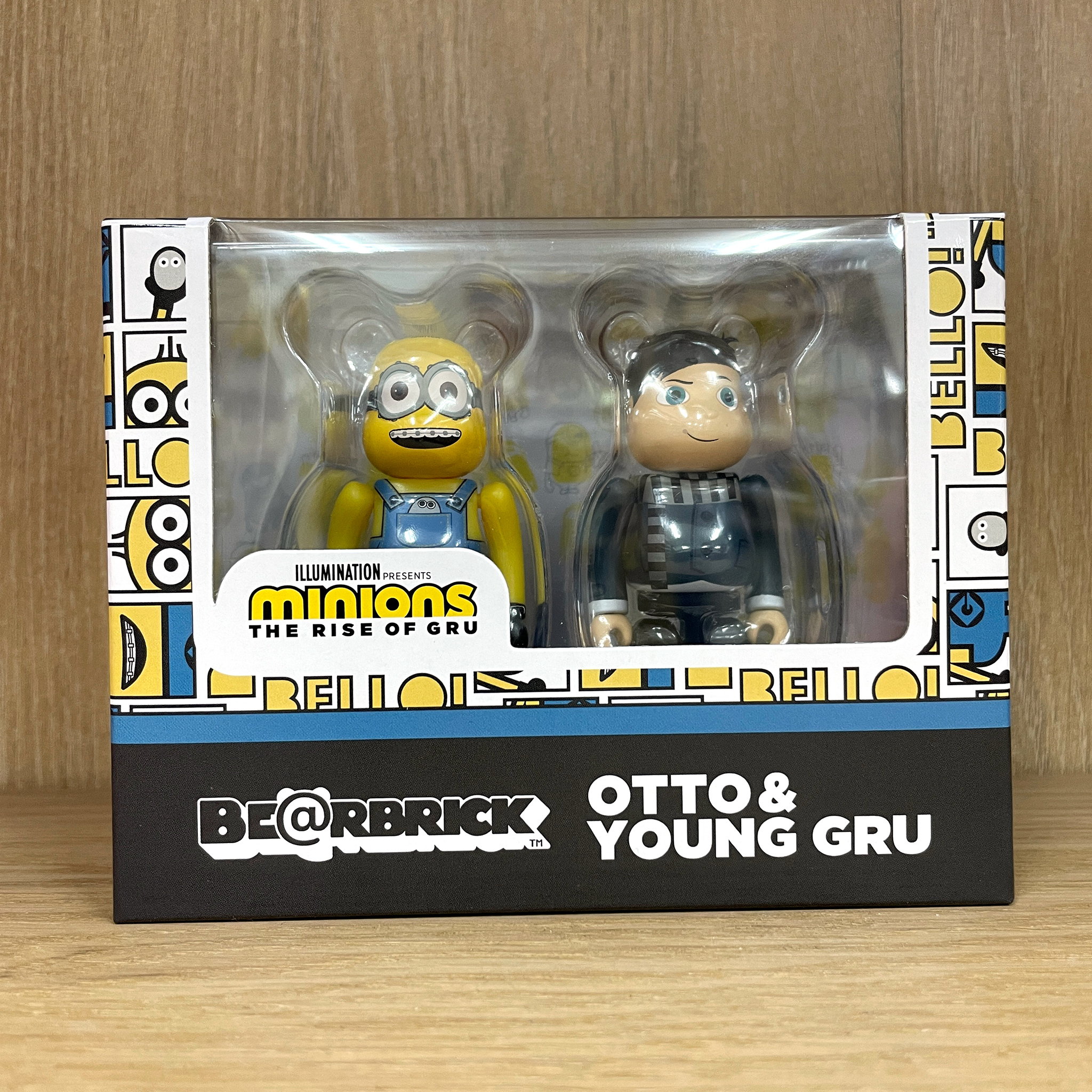 BE@RBRICK minions THE RISE OF GRU OTTO & YOUNG GRU  70mm 100%  Released date: July 15 2022